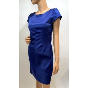 Check And Elegant laundry by shelli segal dress size 4 Royal Blue